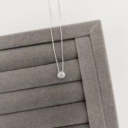 Colar zircônia cristal embutida 4mm 40cm