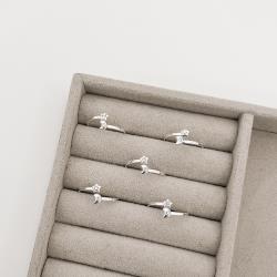 Anel lua e estrela com zircônia regulável P