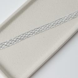 Pulseira corrente trança 6 fios 19cm