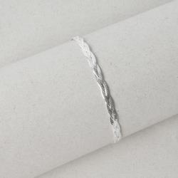 Pulseira corrente trança 3 fios 19cm