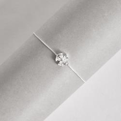 Pulseira entremeio flor cravejada cristal 11mm 16+4cm