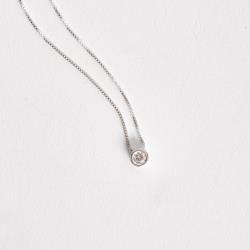 Colar zircônia redonda embutida 5mm 40cm