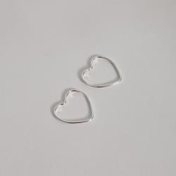 Argola coração 23mm fio redondo
