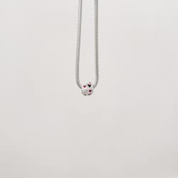 Berloque separador Mickey com coração resina 10mm