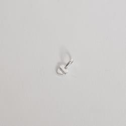 Pingente coração com meio cravejado 6mm