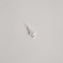 Pingente menina com zircônias 14mm