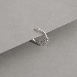 Piercing argola 12mm trava círculos com zircônias orelha esquerda