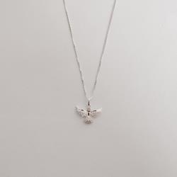 Colar pingente Espírito Santo cravejado 19mm 45cm