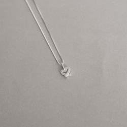 Colar pingente volta coração cravejado 7mm 40cm