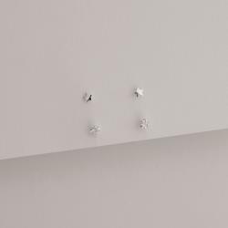 Dupla estrela lisa e zircônia estrela 3mm