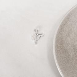 Berloque pingente placa Psicologia com símbolo cravejado 12mm