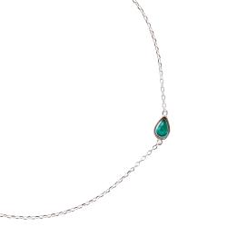 Pulseira entremeio zircônia gota turmalina 7mm 17+3cm