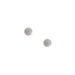 Brinco círculo cravejado 6mm