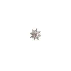 Piercing haste flor cravejada cristal 5mm