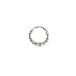 Piercing argola 12mm trava cravejada orelha direita