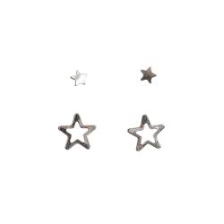 Dupla estrela 4mm e estrela vazada 8mm
