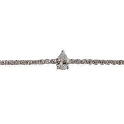 Pulseira Riviera 2mm detalhe zircônia gota 16+4cm