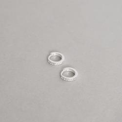 Argola click 9mm cravejada fio quadrado