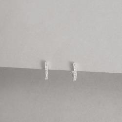 Argola click 12mm cravejada fio quadrado