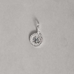 Pingente medalha vazada árvore da vida cravejada 12mm
