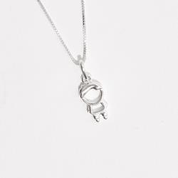 Colar pingente menino 12mm 45cm