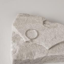 Anel solitário zircônia cristal 2.5mm