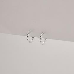 Argola click fio bolinhas 12mm