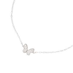 Pulseira entremeio borboleta rendada 12mm 18cm