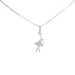 Colar pingente bailarina 15mm 45cm