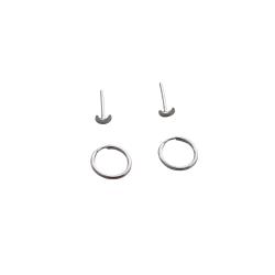 Dupla lua 4mm e argola 10mm