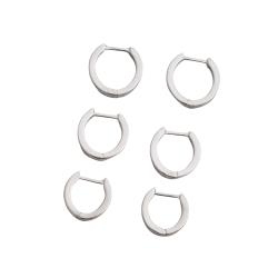 Trio argolas click 10, 11 e 13mm fio quadrado