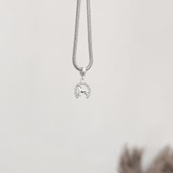 Berloque pingente cavalo e ferradura cravejada 11mm