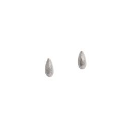 Brinco gota alongada trabalhada 11mm