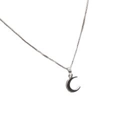 Colar pingente lua 9mm 40cm