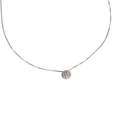 Colar círculo com zircônias 7mm 40cm