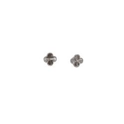 Brinco trevo vinco com bolinhas 10mm