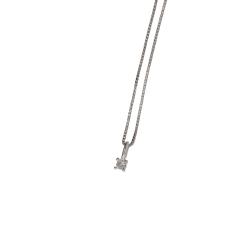 Colar pingente zircônia 2mm 40cm