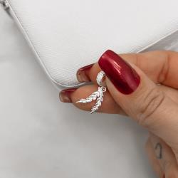 Berloque pingente trigo 13mm elo cravejado