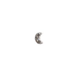 Piercing haste lua cravejada 5mm orelha direita
