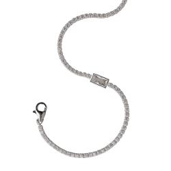 Pulseira Riviera 2.0 com zircônia retangular 8mm 16+4cm
