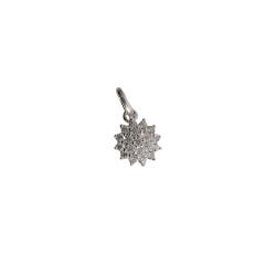 Pingente flor toda cravejada 9mm