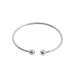 Bracelete 2 bolas 7mm fio maleável