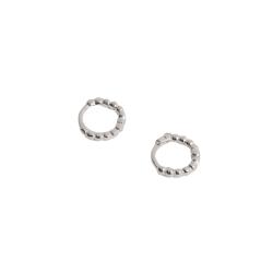 Argola click redonda 9mm fio bolinhas