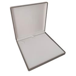 Porta joias colar cinza interior branco 17x16,5x3