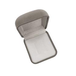 Porta joias anel cinza interior branco duplo