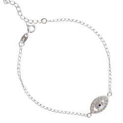 Pulseira entremeio olho com zircônias 14mm
