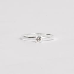 Anel solitário zircônia 3mm fio quadrado