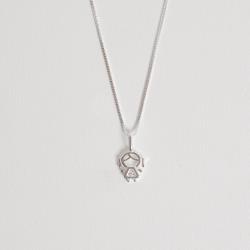 Colar pingente menina com zircônias 12mm 45cm