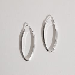 Argola oval 37x13mm fio triângulo