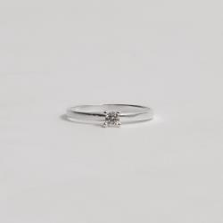 Anel solitário zircônia 3mm fio quadrado